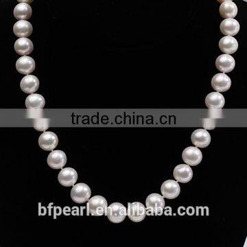 10-11mm White Edison Pearl Necklace, Bracelet and Earrings Jewelry Set photo-4