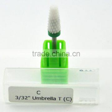 Electric Drill Manicure File Nail Art Tool White Flame Bit Ceramic Nail Drill Bit photo-3