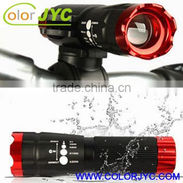 Bicycle dazzle colour rotating zoom Q5 strong light flashlight