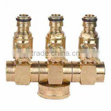 High quality of garden hose 3 Way hose splitters with valve