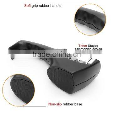 2016 Wholesale 3 Stage Sharpening System for Knives Professional Kitchen Knife Sharpener