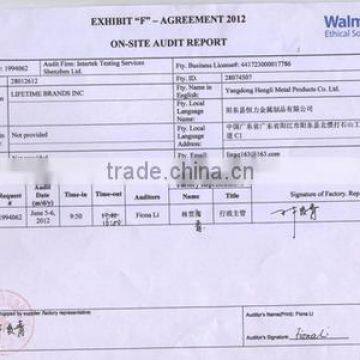 Walmart Audit factory test