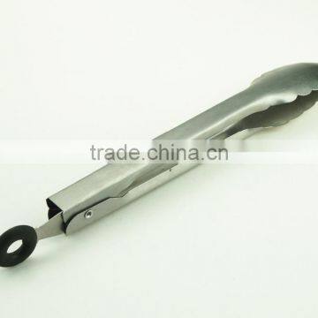 39016 9 Inch Stainless Steel Kitchen Tongs BBQ Grill Food Salad Tongs With Lock photo-2