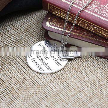 Cheap 2016 New Christmas Women Hot Gifts Love Heart Words Round Pendant Necklace Family Jewelry photo-3