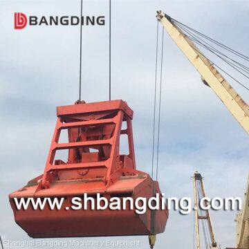 wireless remote control hydraulic clamshell grab bucket for port and ship