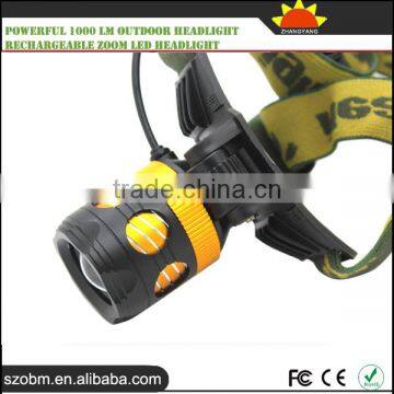 Powerful 1000 Lm Outdoor Headlight Rechargeable Zoom Led Headlight photo-4