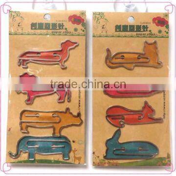 Popular Flat Metal Animal Shapes Great Metal Clips With Printing Card photo-6