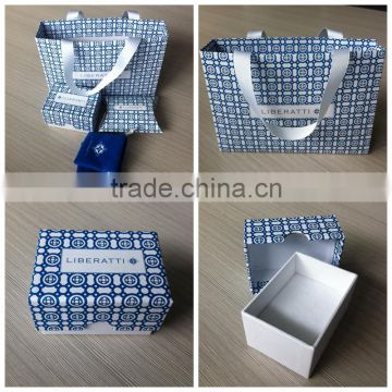 Popular a set of jewelry neckie gift boxes and bags pouch custom desgin printing and size