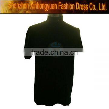 Black blank top led man t-shirt supplier