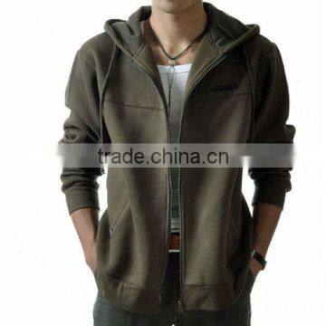 Men 100%cotton outdoor cardigan hoodies