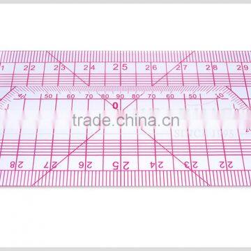 Kearing Brand Straight Sandwich Line Flexible 5*50cm Plastic Garment Ruler for Fashion Design#8001 photo-4