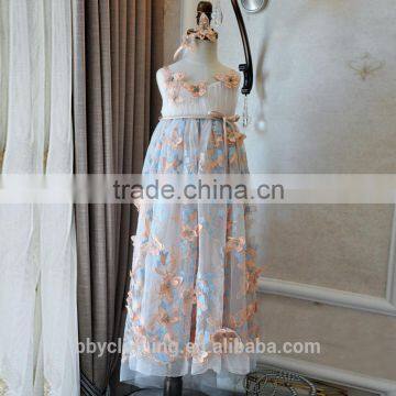 2017 New Princess Butterfly Party Dresses Birthday Clothes For 2-13 Years photo-3