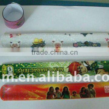 Metal fabric reflective slap bracelet