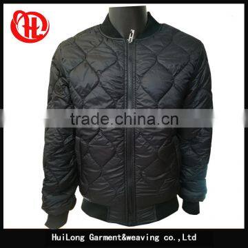 Men quilted varsity bomber padded jacket