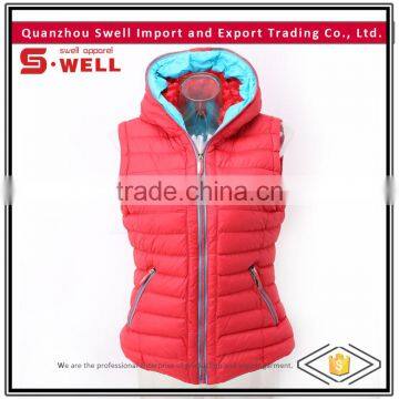 new style winter 100% polyester custom brand windproof women vest