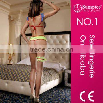 New Arrival Blue Color Garter Belt Lingerie Sexy Hot Transparent photo-2