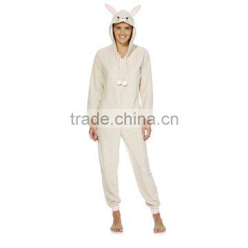 Fashion lovely women cotton flannel animal pajamas plain adult onesie