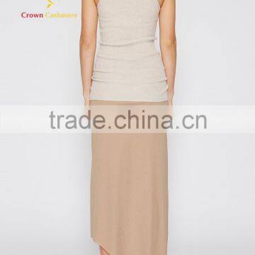 Ladies Sleeveless Knit Cashmere Pullover Sweater photo-3