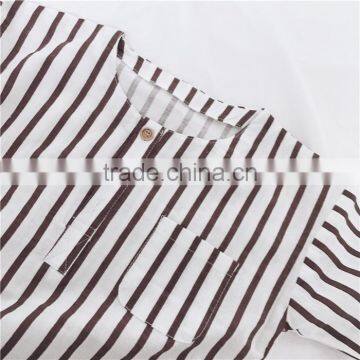 2017 Wholesale Boys Striped Shirt Cotton Summer Boys Blouses 1-6 Years photo-3