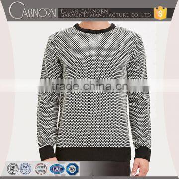 Mixed color pure acrylic interesting design winter men pllover sweater