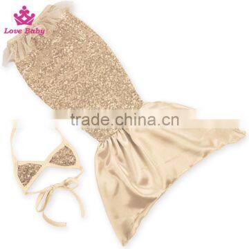 Shinny Sequined Mermaid Swimsuit & Beachwear, Mother and Me Beach Bikini, Sexy Baby Girls Bikini photo-4