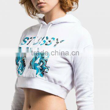 Ladies Sexy Hoodies Solid Color Long Sleeve Hoodies photo-3
