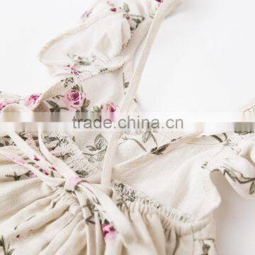 ShiJ Baby Girls Dress 100% Linen Backless Peach Blossom Summer Baby Clothing photo-6