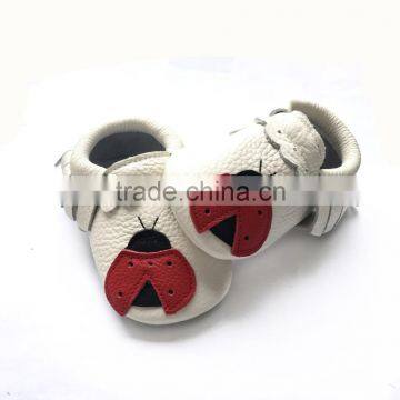 New Arrival Leather Rubber Sole Baby Moccasins photo-4