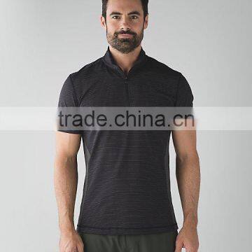 Classical Solid Color Contrast Piping 1/4 Zipped Pullover Sport Sweatshirt photo-2