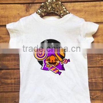 2017 new design fashion baby t-shirt Halloween 2-6 years old baby girl summer t-shirt