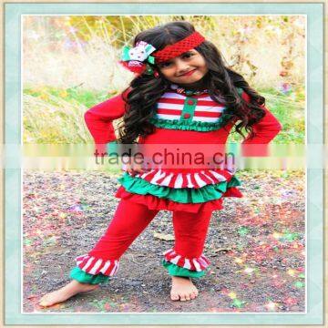 Cheap wholesale alibab websit kids brand name clothes christmas Elf girl outfit