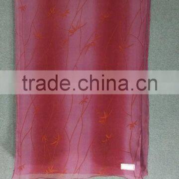 Lady Silk Scarf, Crepe GGT, Long Scarf, Tassels photo-6