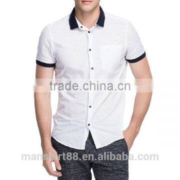 2017 new design custom slim fit short sleeve shirts