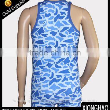 Organic Cotton Blank Gym Mens Stringer Singlet Wholesale With Round Neck photo-4