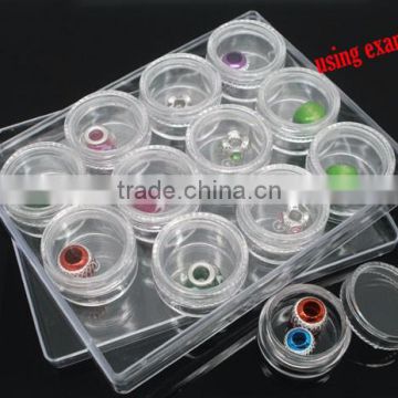 Wholesale 1 Set (12PCs) Clear Beads Display Storage Case Box