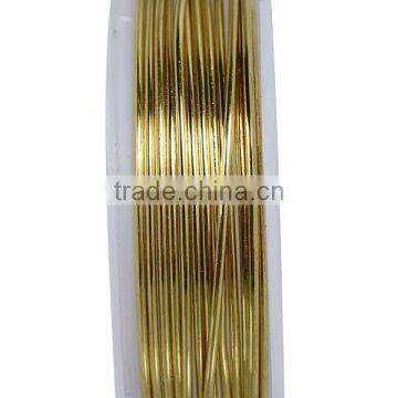 Copper Beading Wire Thread Cord Round Gold Plated 1mm Dia. , 2 Rolls photo-2