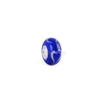 Hot Fashion OEM Sterling Silver Core Murano Glass Charm Beads