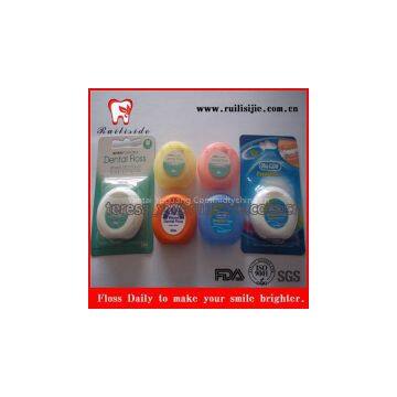 manufacture waxed mint dental floss box 50meters dental flosser