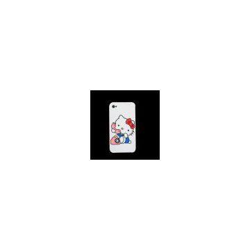 White Calling Hello Kitty Style Silicone Cover for IPhone 4