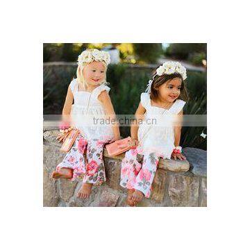 2017 Latest Design Summer Baby Girl Halter Flower Printing Romper photo-3