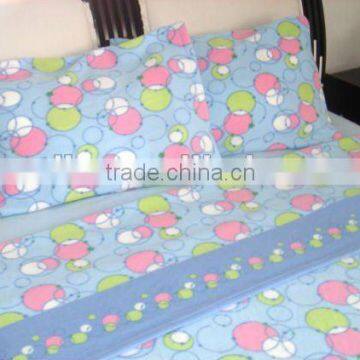 100 pct polyester polar fleece bed sheet set