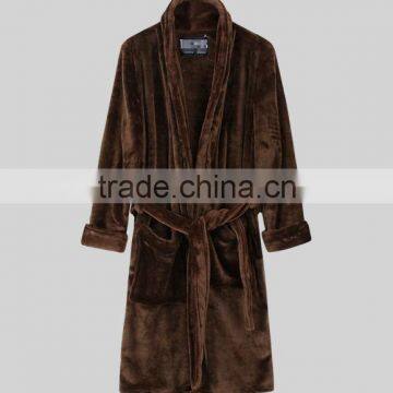 Microfiber Plush Fleece Bathrobe for Men and Women photo-2