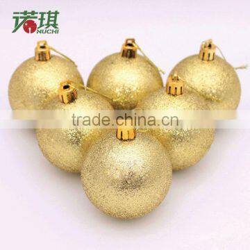 6/bag 6cm glitter ball ball plating a variety of colors tree decorations Christmas decorations 80g