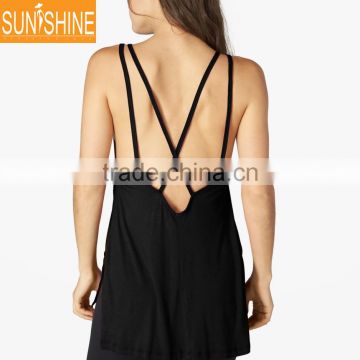 Comfortable Leisure Gym Wear Breathable Yoga Wear Loose Yoga Tank Top For Ladies