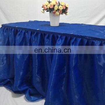 Noble Organza Royal Blue Table Skirting Style