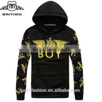 2017 BAIYIMO Wholesale Men's Customized Digital Printing Blank Pullover Hoodies