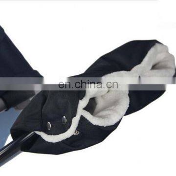 Black Red Plush Warm Winter Hand Muff for Baby Stroller