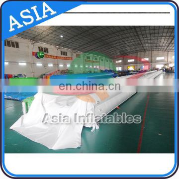 White Color Giant Project 800m Long Inflatable Double Bottom Inflatable Slide The City