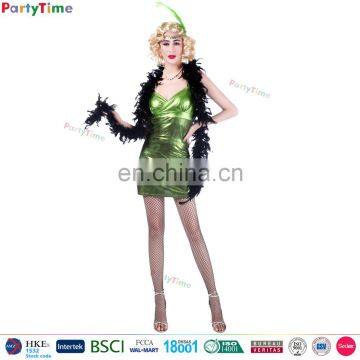 Cosplay Flapper Vintage Halloween Costumes Charleston Fancy Dress Withe Boa Sexy Women photo-2