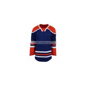 Wholesale customized black edmonton gamewear embroidered junior hockey jersey